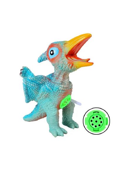 rexa Light Blue Dinosaur Toy with Orange & Yellow Accents
