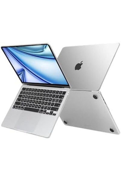 Glassology Crystal Clear Case for Compatible with MacBook Air 13.6inch M2 A2681 2022 Release - Light