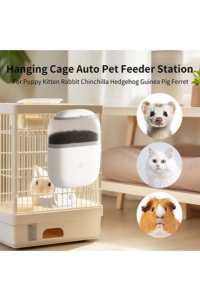 PetPeer Smart Pet Feeder Hanging Cage Food Dispenser with HD Camera 1.8 Liter Connect to Tuya App