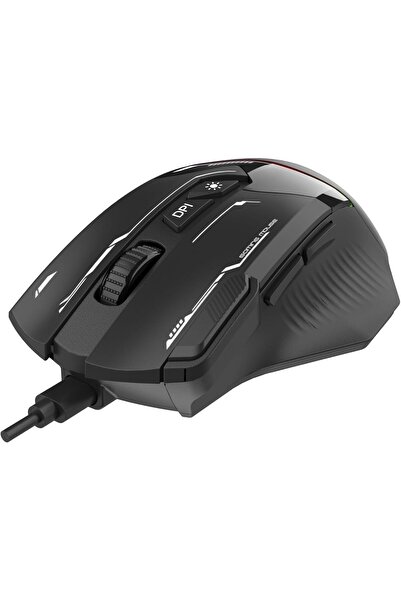porodo Gaming 8D RGB Wired Mouse DPI 7200 - Black