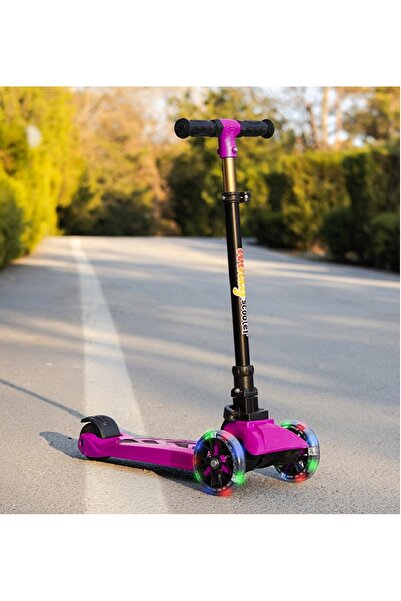 Nusrat Bilişim Winky Katlanabilir 3 Tekerlekli Led Işıklı Frenli Kız Erkek Ço...