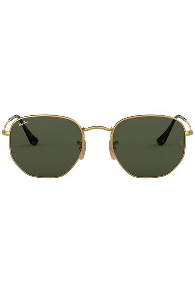 Ray-Ban Ray-Ban Hexagonal RB3548N 001 – Ochelari de soare, Auriu, Lentile Verde G-15, Mărime 54