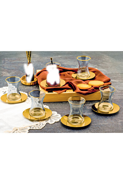 ÖZLİFE ORKO 12Parça Çay Seti Titanyum