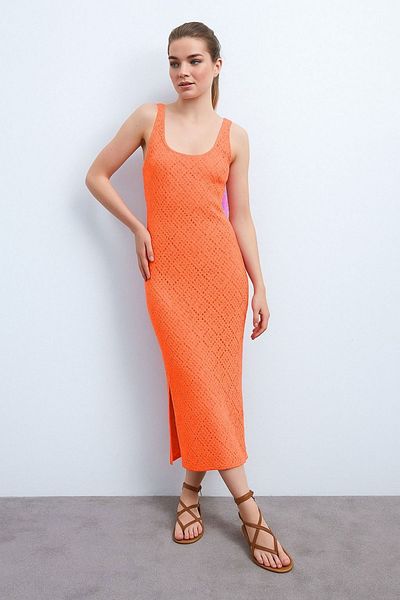 Know Women's Openwork Pareo Dress Neon