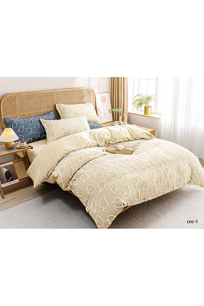 Casa New Concept Summer Bed Linen, 4 Pieces, Fitted Sheet, Microfiber Material