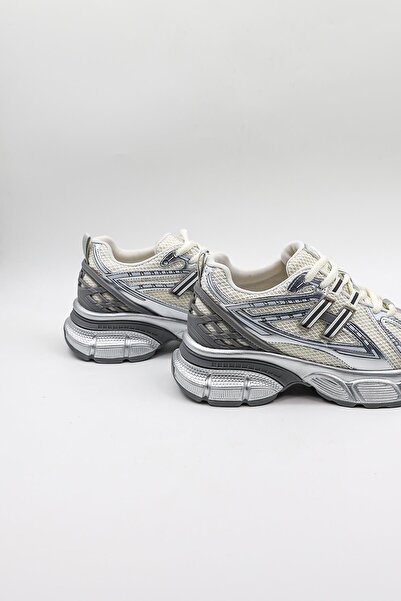 KRISTE BELL Shiny Patterned Sneaker Women's Sports Shoes Kb0038 Silver