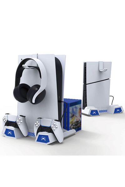 ipega Playstation 5/ PS5 SLim Console Stand with Game Storage, Controller Charging Station and Ventilation