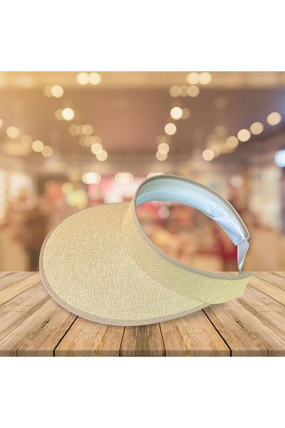 Kumsal Hediyelik Women's Straw Hat Summer Beach Hat Premium Quality - Visor Hat