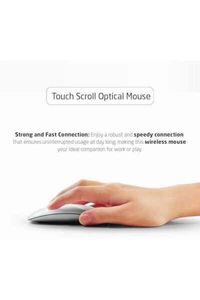 Glassology Magic Mouse - Black Multi-Touch Surface Rechargeable Wireless Touch Scroll Optical Mouse