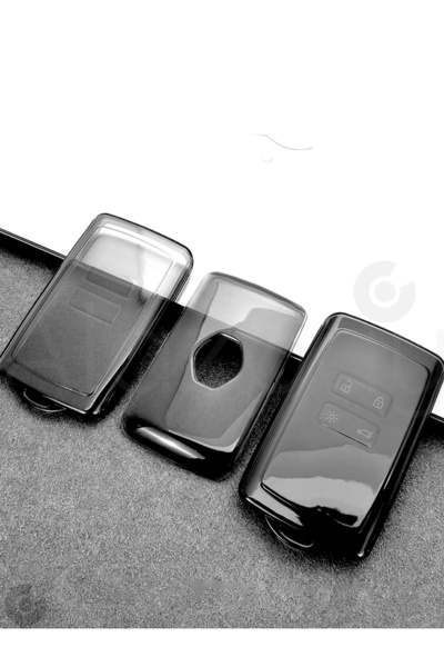 Alazpay Husă transparentă pentru chei din TPU pentru Renault Clio 5 Megane E-tech Austral Koleos Kadjar Captur Zoe