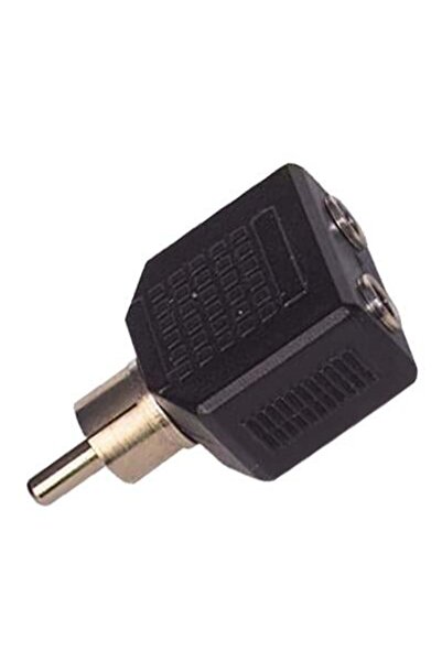 Powermaster Rca Erkek - 3.5 Mm Stereo 2 Dişi Çevirici Jack