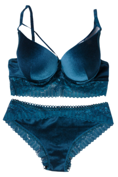 Star TILSIM İPLİ DÜZ KADİFE SÜTYEN TAKIM