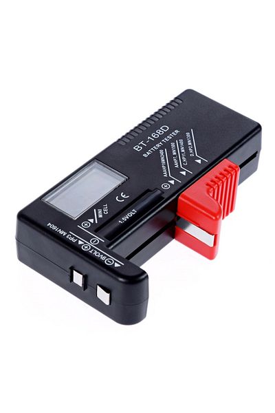 Aptel Digital battery tester, LCD display, 11 x 6 x 2.5 cm, black