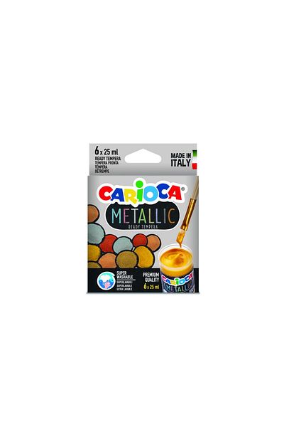 CARIOCA Metallic Tempera Watercolors 6 X 25 ml