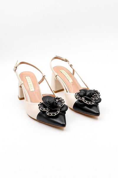 KRISTE BELL Imported Rose Buckle Evening Dress Shoes Kb2201 White Skin