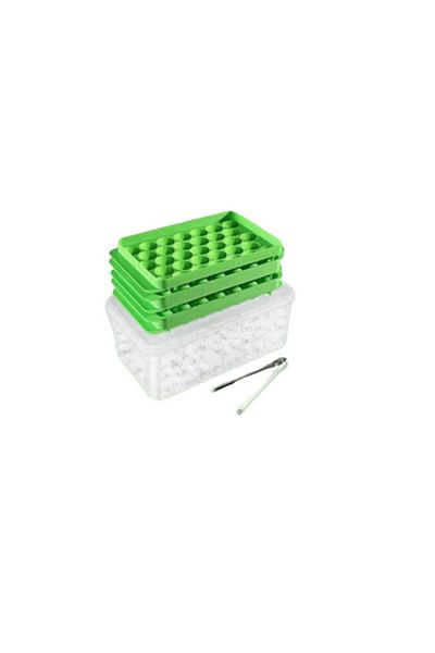 AcrossSea Set of 3 ice molds, a casserole and a tongs AcrossSea, plastic/stainless steel, green/silver