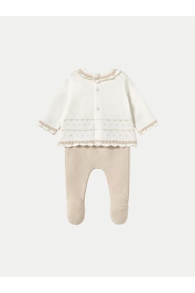 MAYORAL Girl's Set of blouse and half-pants 1587 Beige