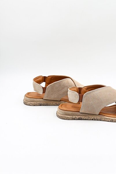 KRISTE BELL Suede Leather Sandals Kb706 Suede Beige
