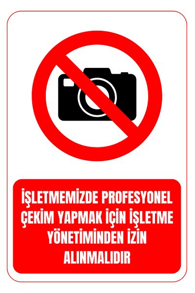 Girl Power 35 X 50 Business Within Photo Shoot Warning Sign Foil Printing on 3 mm Dekota
