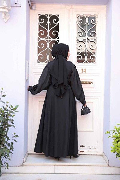 N.S NEVA STYLE Black Hijab Gilet Dress 30284S