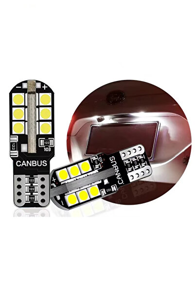 MeyZone T10 Led Dipsiz W5w Canbus 24 Ledli Beyaz Park Plaka Ampul 2 Adet