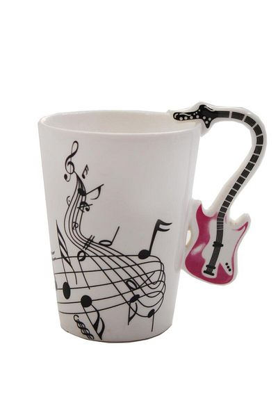 Tekbir 200 ml Porcelain Mug with Guitar Figure - JZ18S025