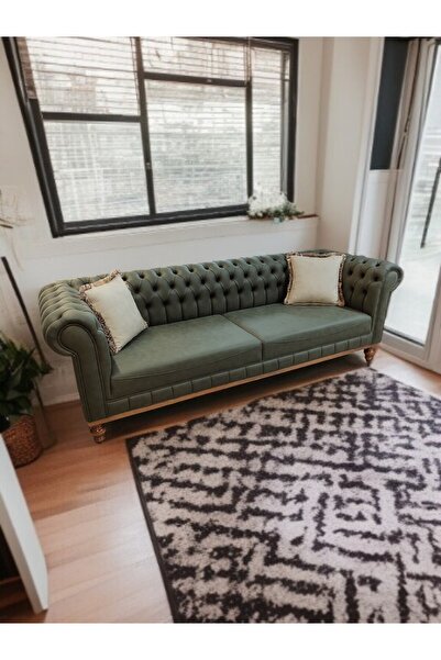 TİTİZKOLTUK İtalyan Chester Üçlü Koltuk