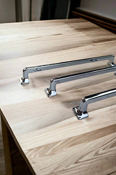 Dizaynhouse 224 mm Canik Series Chrome Cabinet and Drawer Handle, Metal Cabinet and Drawer Handles