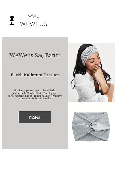 Weweus Gray Melange Premium Women's Hair Band