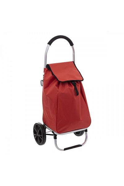 5FIVE Orleans shopping trolley, red, aluminum frame, 44.5 x 37 x H 98 cm. 50 liters