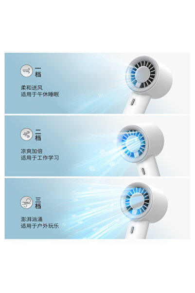teknosepetim Yeni El Tipi Taşınabilir Küçük Fan USB Şarjlı Çok Fonksiyonlu Yeni Yüksek Hızlı Mini Buz El Fanı