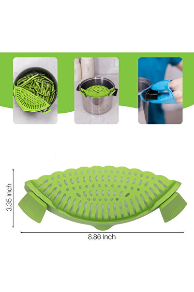 Capoferri Set de strecurătoare și 2 mănuși de oală Capoferri, silicon, verde/albastru, 22 x 8 x 5,99 cm