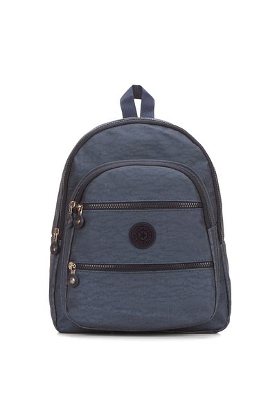 Av A Dos Crinkle Waterproof Fabric Unisex Black School Backpack Primary School - Ortakul - High School