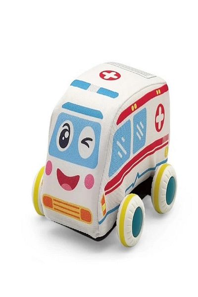 rexa Baby Soft Pull-Back Vehicle Set – Plush Cars for Toddlers with Safe, Soft Design