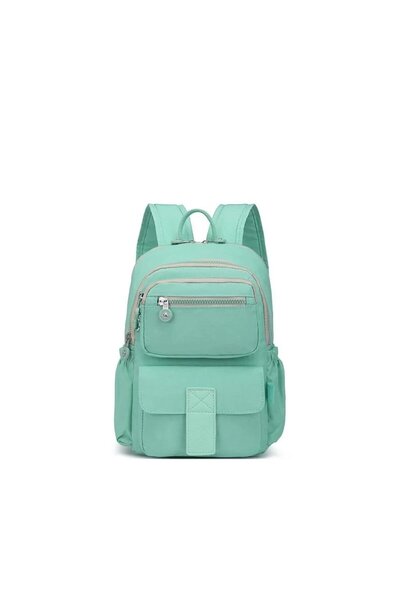 SMART BAGS حقيبة ظهر نسائية مقاومة للماء من القماش المجعد BC 3168 - أخضر فاتح