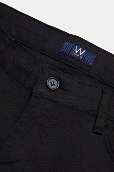 W Collection Black Pipe Leg Sports Pants