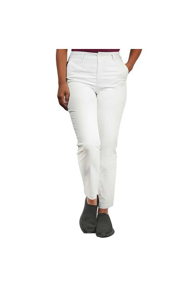 Giordano Women's High-Waist Cotton Blend Twill Tapered Pants