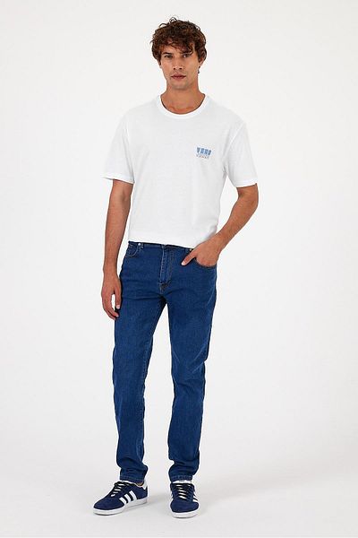 VENA Pantaloni jeans pentru bărbați Smith - albastru închis, crop conic
