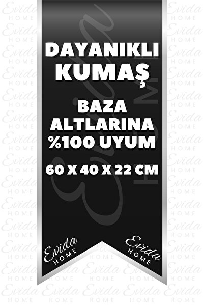 Genel Markalar 8 Adet Siyah Fermuarlı Baza Altı Hurç 60x40x20 Organizer Çekyat Hurcu