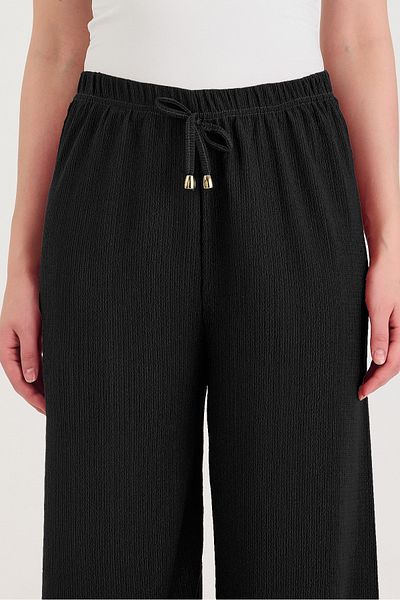 Ceylen Comfortable Cut Trousers with Lace-Up Waist