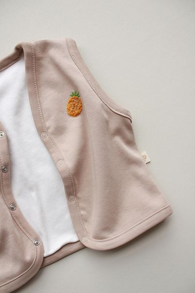 Oh La La Koala For Little Ones Pineapple Embroidered Double Sided Vest