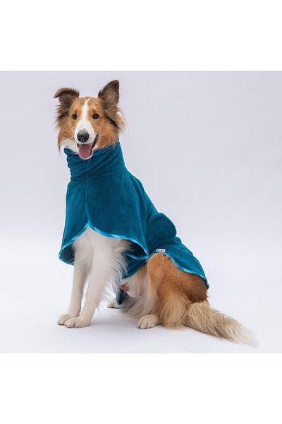 Pawstar Blue Bogota Medium and Large Breed Dog Bathrobe Dog Drying Towel