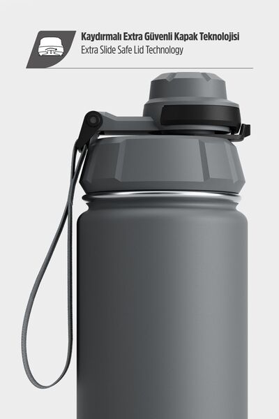 Stevig 500 Ml Grey Steel Thermos - 1 Hand Leak-proof, Leak Proof St-209