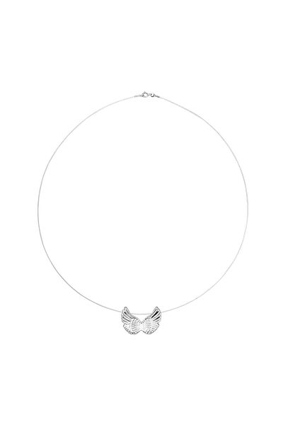 ohmygod jewelry Transparent Silver Necklace 40 Cm - Gentle Wings