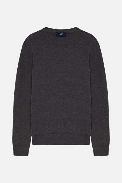 W Collection Anthracite Polo Neck Long Sleeve Sweatshirt