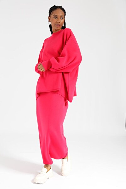 Suede Style 30240 - Stylish Comfortable Casual Knitwear Skirt Women's Set