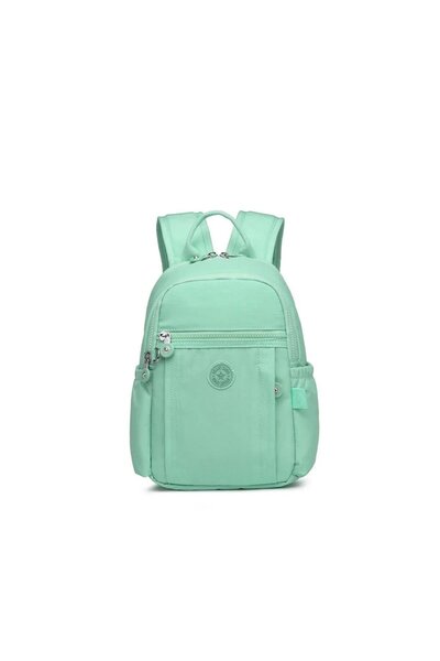 SMART BAGS حقيبة ظهر نسائية من القماش المجعد صغيرة الحجم BC 3179 - أخضر فاتح