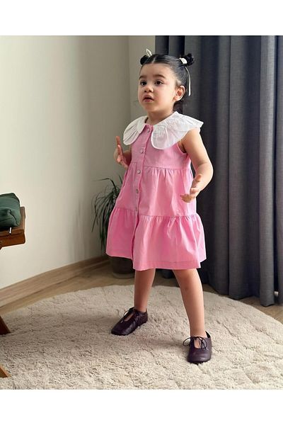 1 Dünya Çocuk Lulica Collar Dress