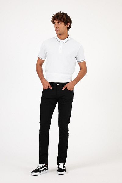 VENA Ανδρικό παντελόνι Jean Edward Black Slim Fit Straight