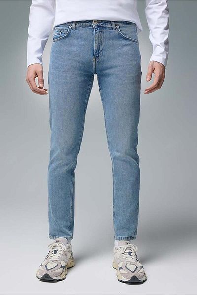 VENA Pantaloni Edward Tint Med Blue, slim, drepti, pentru bărbați